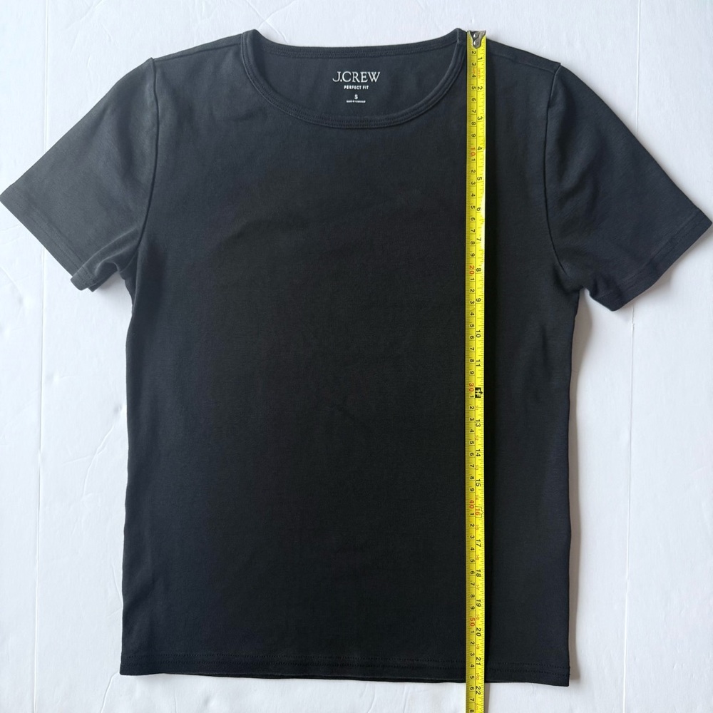 J. Crew New Perfect-Fit Short-Sleeve T-Shirt Black Size S - Picture 4 of 6